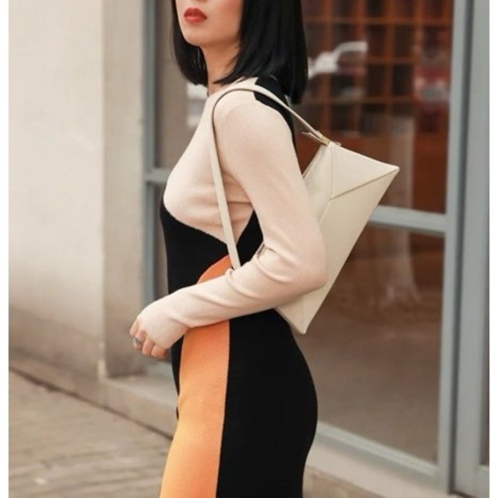Dress Calvin tie sheath yellow black ck